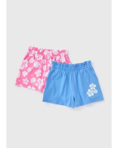 Girls 2 Pack Flower Shorts