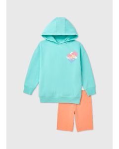 Girls Hoodie & Cycling Shorts Set