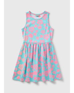 Girls Floral Jersey Dress