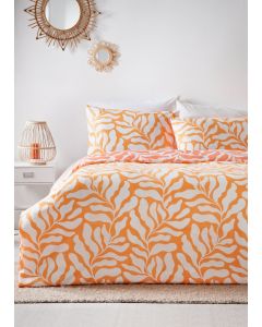 Coral Sorbet Abstract Print Duvet Set