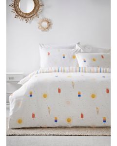 Ice-Print Reversible Duvet Set