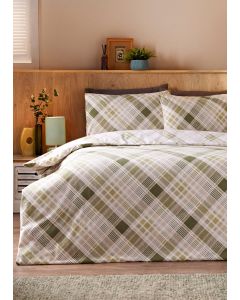 Checked Brushed Cotton Duvet Set