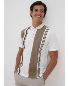 Vertical Stripe Smart Polo Shirt