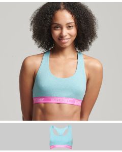 Organic Cotton Multi Logo Crop Bralette