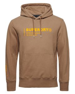 Utility Sport Logo Loose Hoodie - Fossil Brown - L