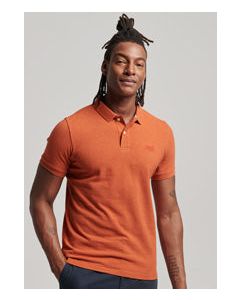 Classic Pique Polo Shirt - Rust Orange Marl - XL