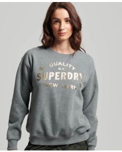 Luxe Metallic Logo Sweatshirt