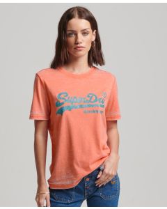 Embellished Vintage Logo T-Shirt - Fusion Coral - 8