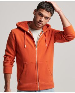 Essential Logo Zip Hoodie - Denim Co Rust Orange - 3XL