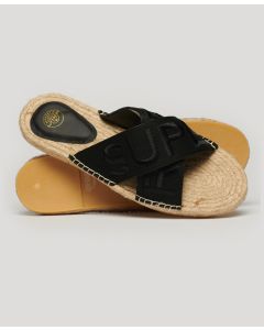 Espadrille Cross Strap Sliders