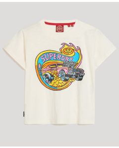 Neon Motor Graphic Fitted T-Shirt