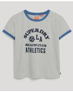 Beach Graphic Fitted Ringer T-Shirt