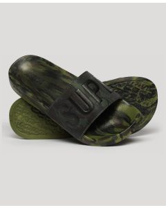 Vegan Camo Pool Sliders