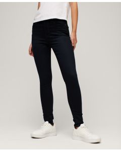 Organic Cotton High Rise Skinny Denim Jeans - Viper Blue Black - 32