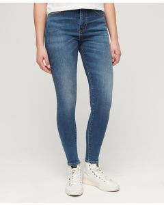 Organic Cotton High Rise Skinny Denim Jeans - Fulton Vintage Blue - 32