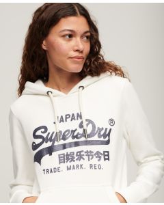 Metallic Vintage Logo Graphic Hoodie