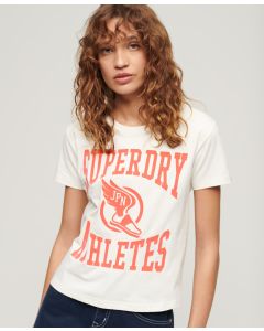 Varsity Flocked Fitted T-Shirt