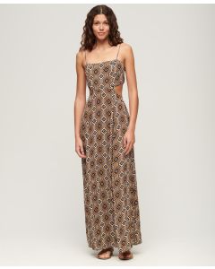 Sheered Back Maxi Dress