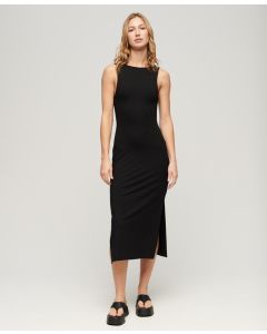 Jersey Twist Back Midi Dress