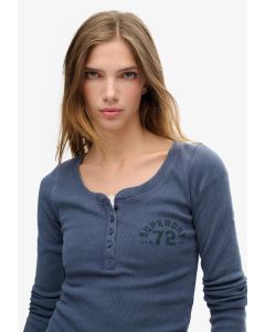 Athletic Button Down Ls Top