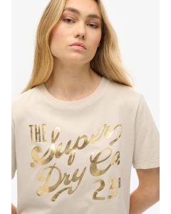 Luxe Metallic Logo Relaxed Tee