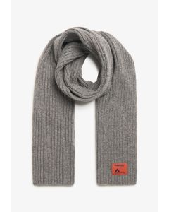 Workwear Nep Knitted Scarf-Grey-One Size