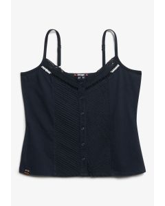 Lace Button Through Cami Top