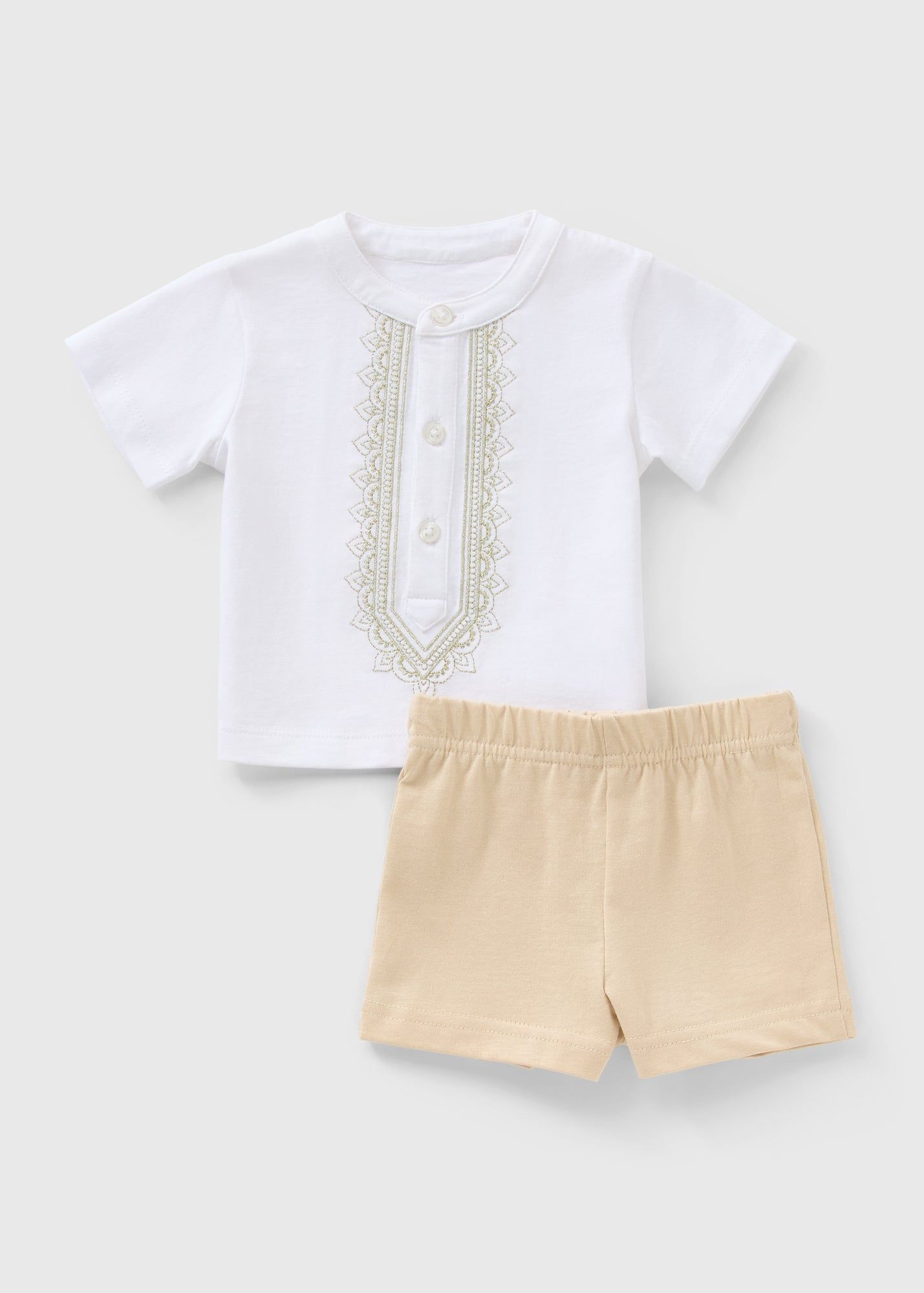 Baby Henley Top & Shorts Set