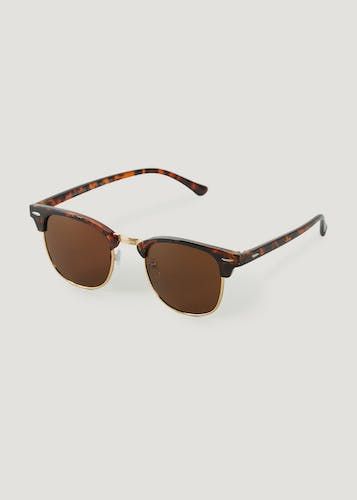 Brown Tortoise Clubmaster Sunglasses