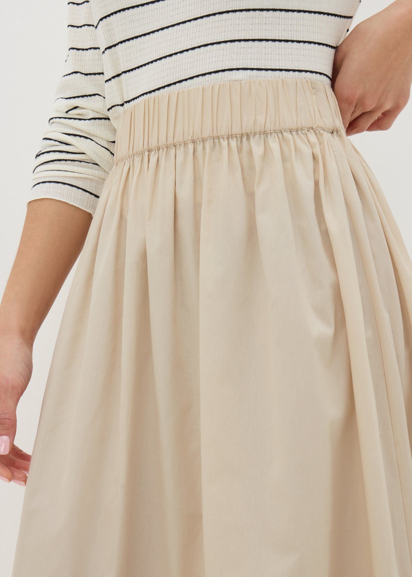 Cotton Midi Skirt
