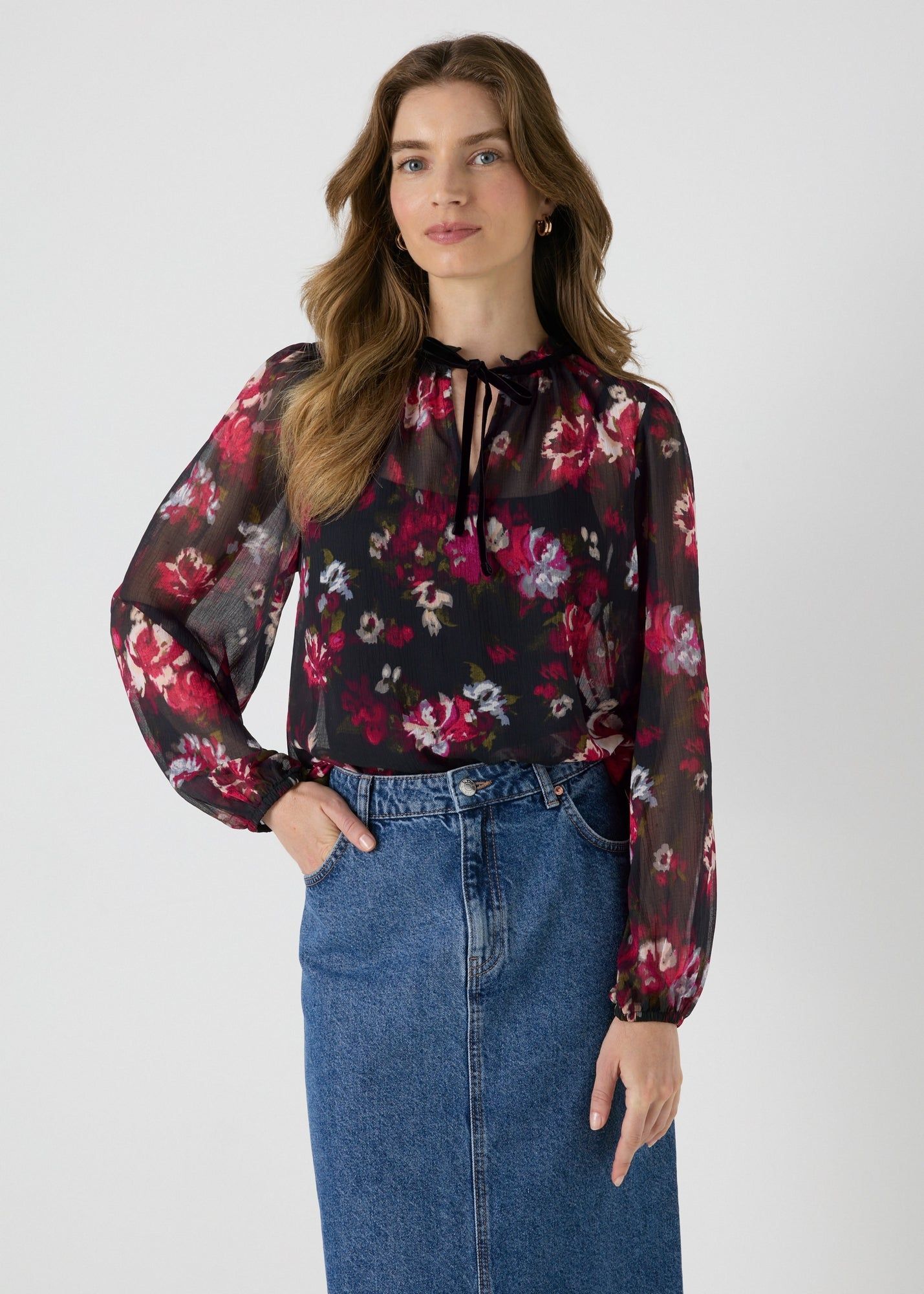 Floral Chiffon Blouse