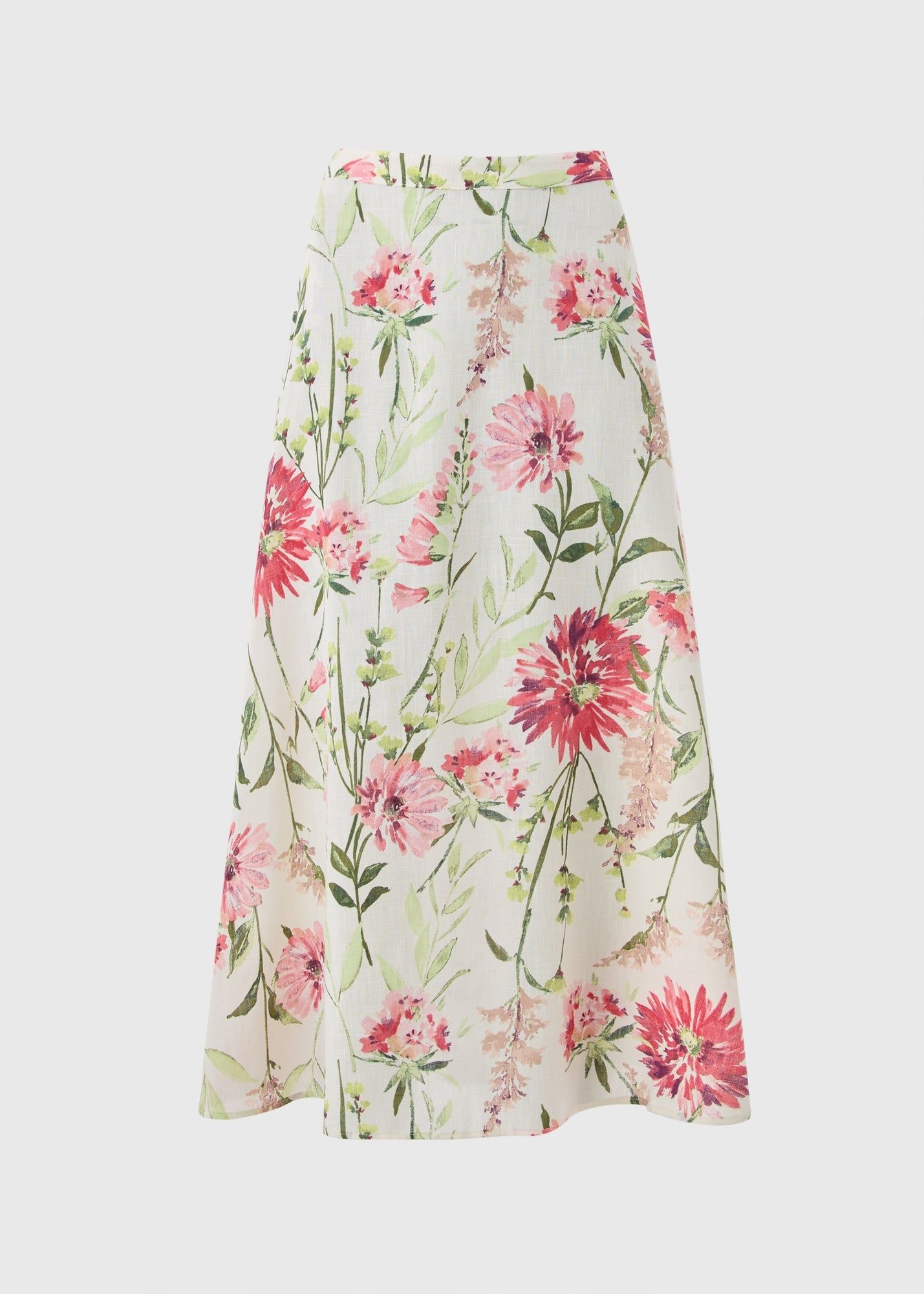 Floral FlaHem Midaxi Skirt