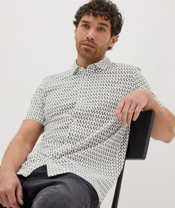 Geo Print Jersey Shirt