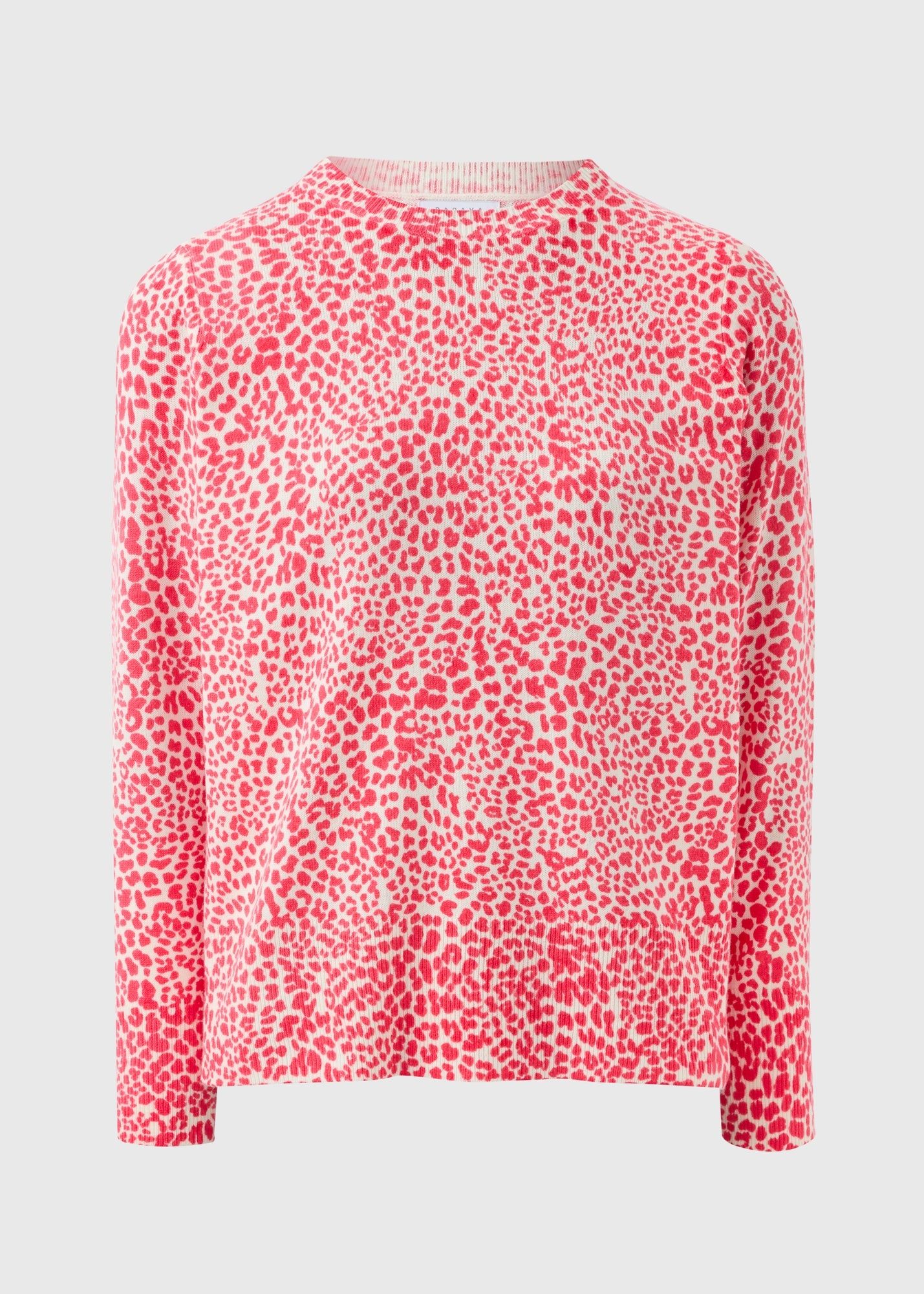 Leopard Print Jumper-Red