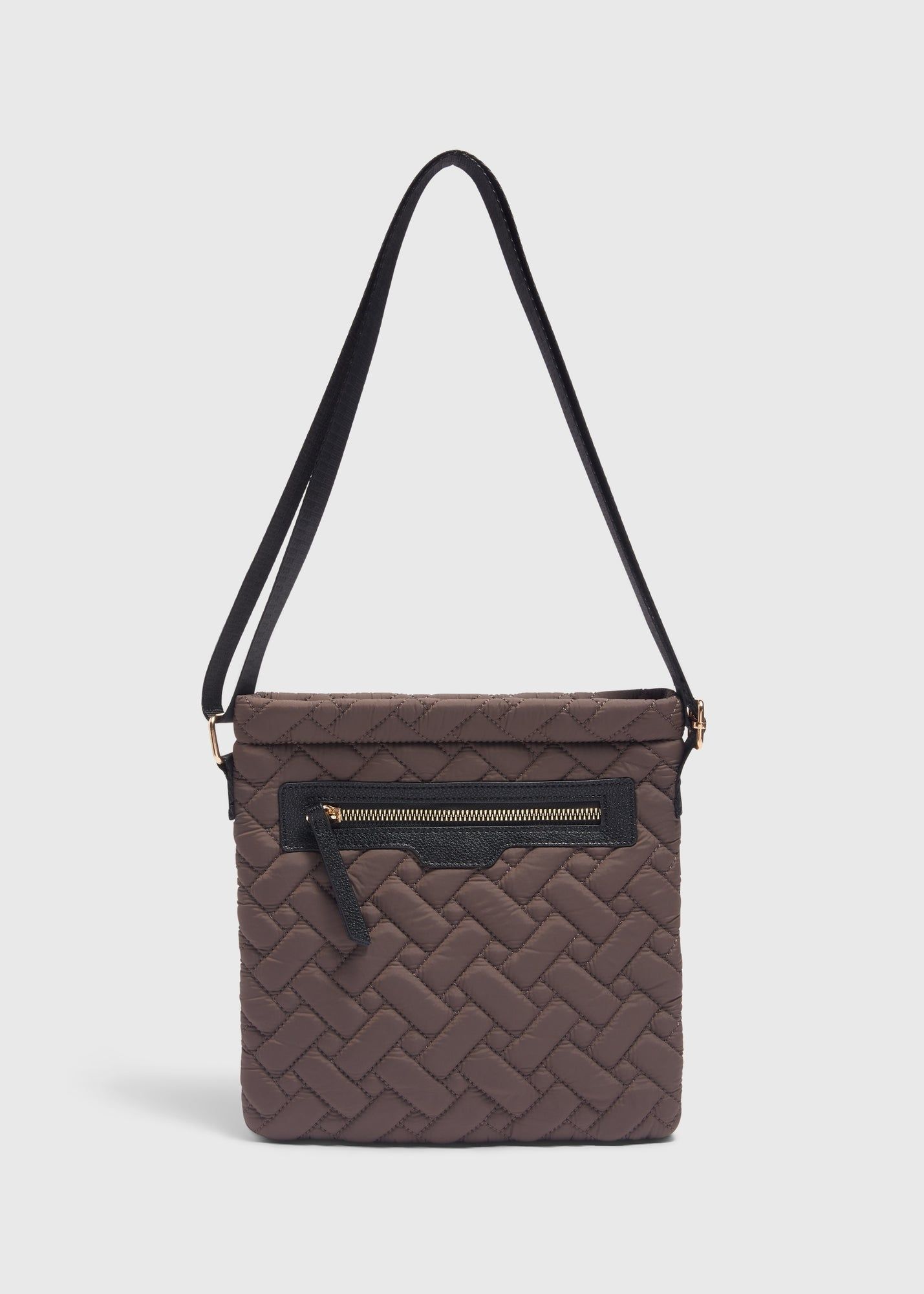 Nylon Textured Crossbody Messenger Bag