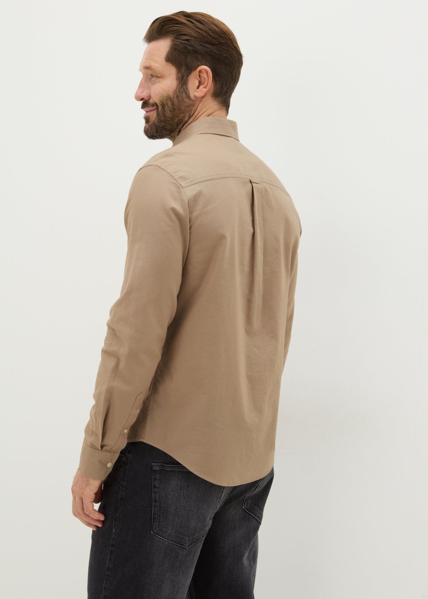 Oxford Shirt-Beige