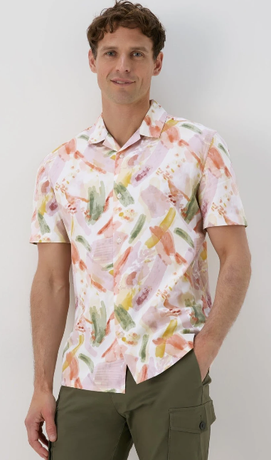 Peach Water colour Brush Stroke Shirt