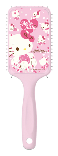 Sanrio characters Pink Collection Glitter Paddle Cushion Hair Brush(Hello Kitty)