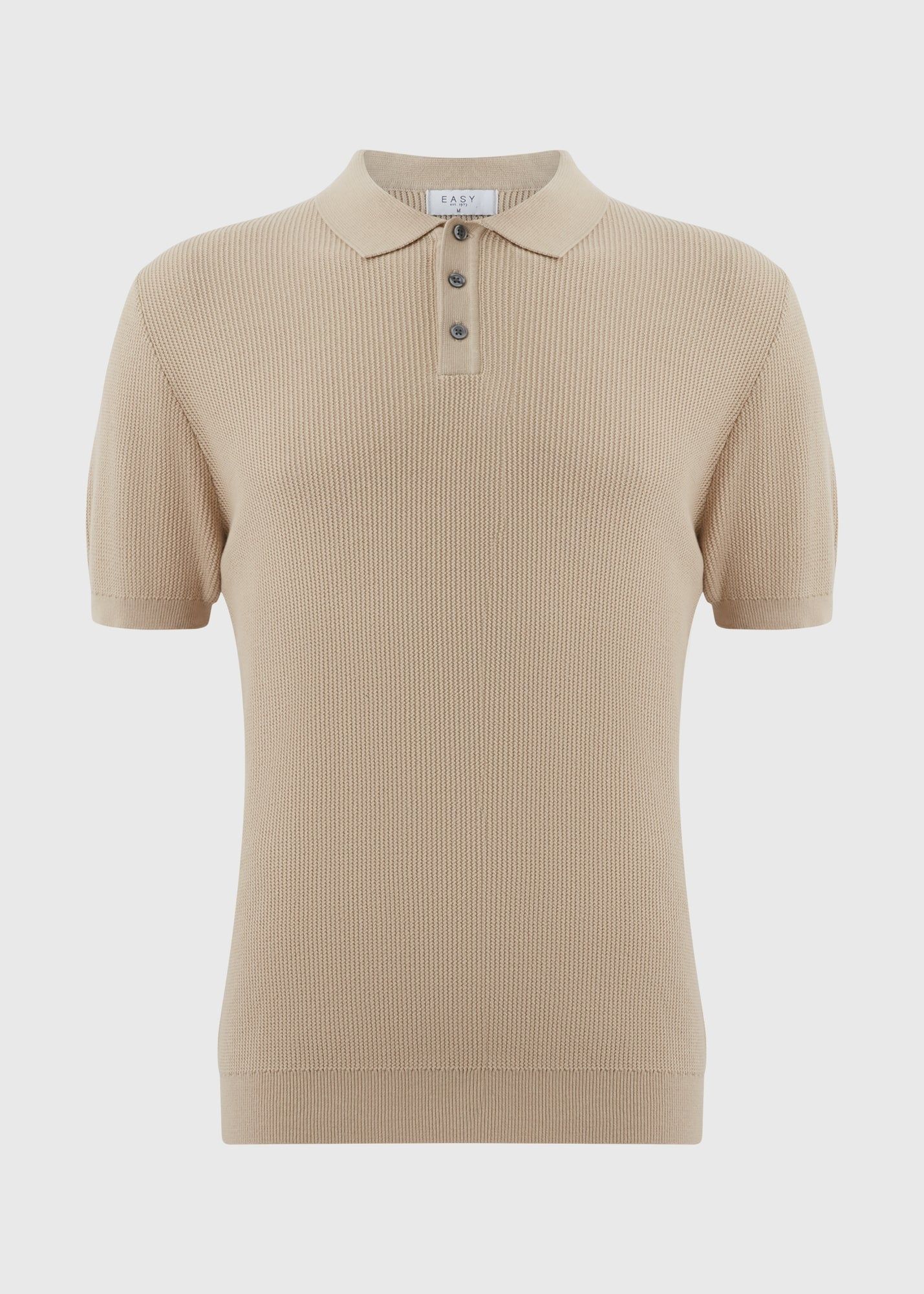 Text Print Knitted Polo Shirt