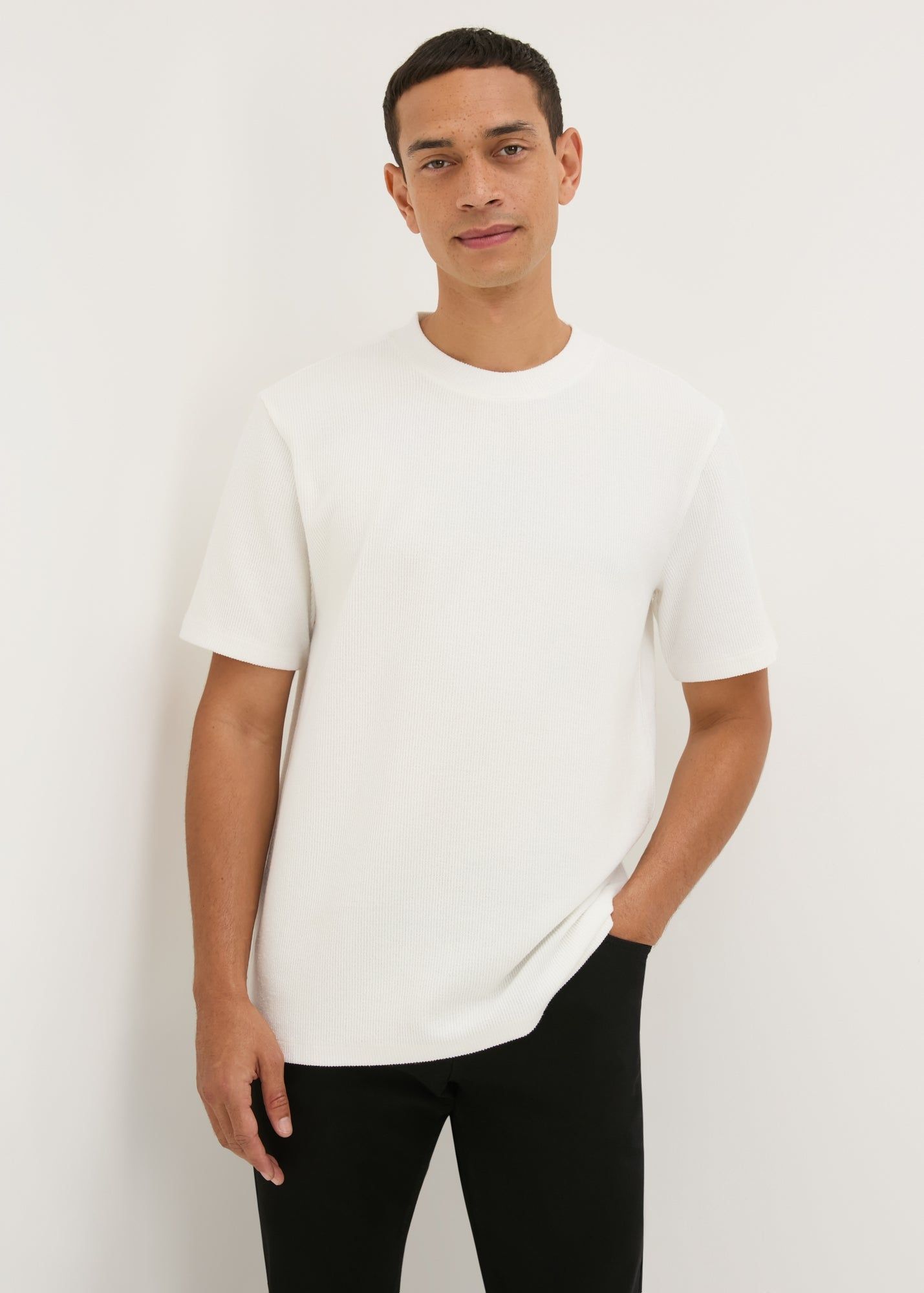 Textured Ribbed T-Shirt