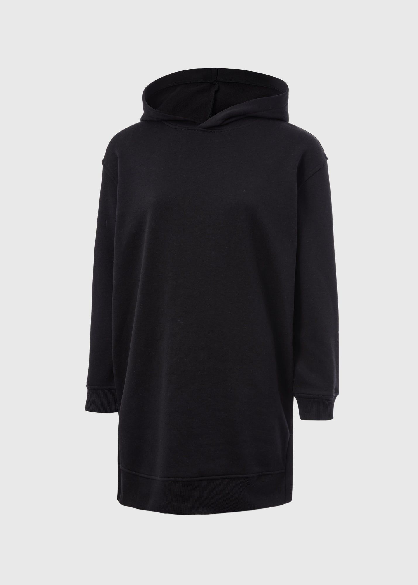 Longline Hoodie-Black