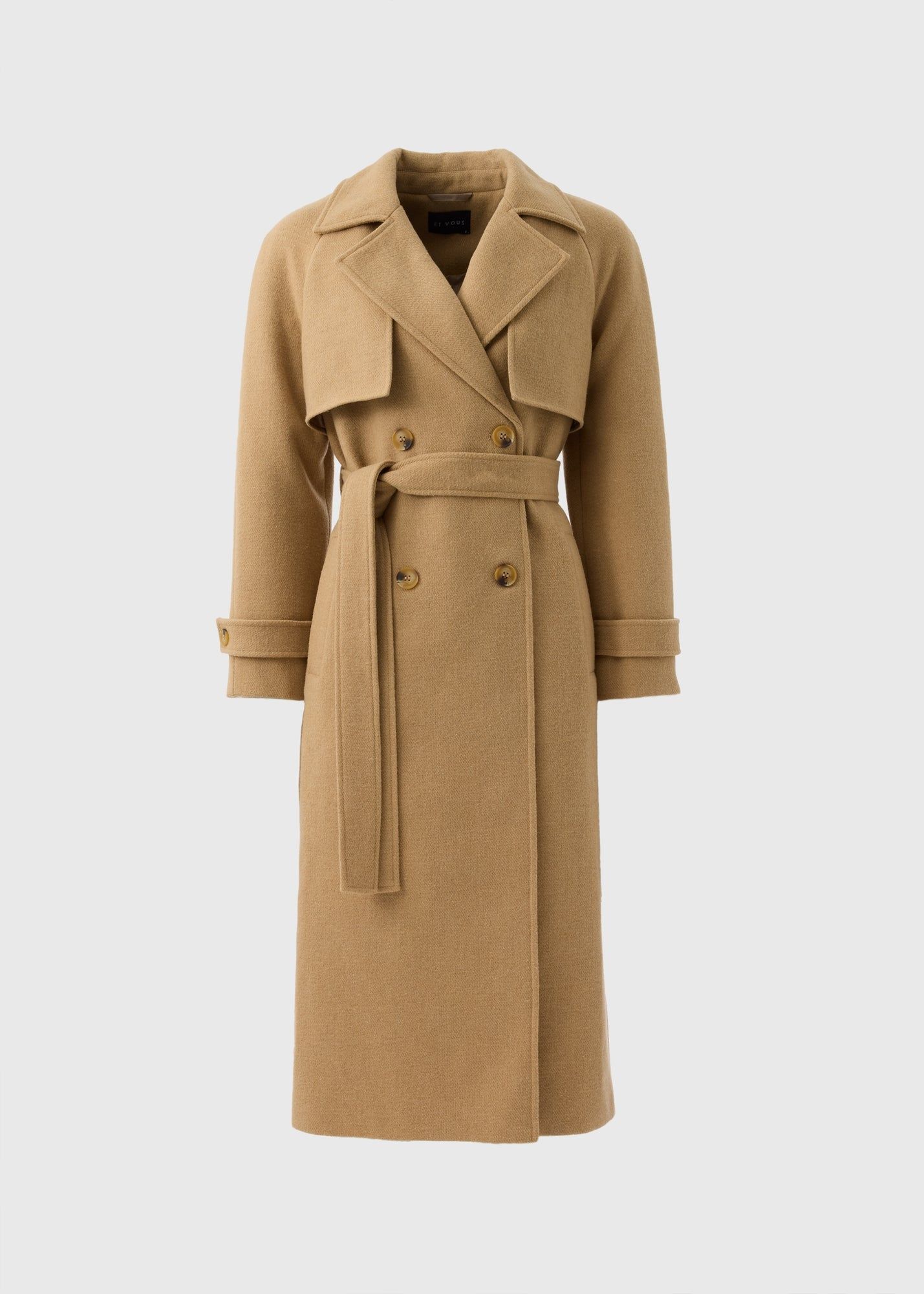 Et Vous Camel Wool Trench Coat