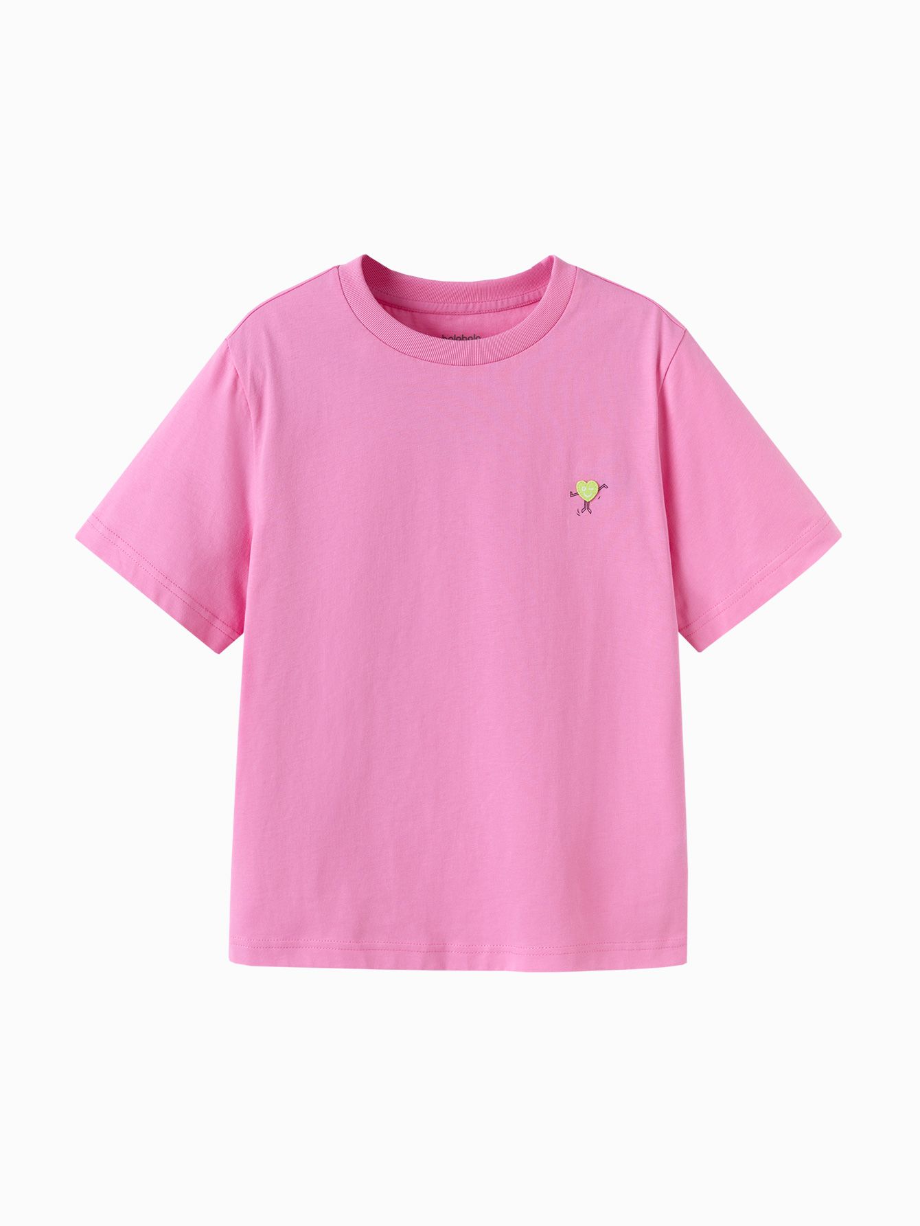 Kids Girl Round v-neck short-sleeved T-shirt
