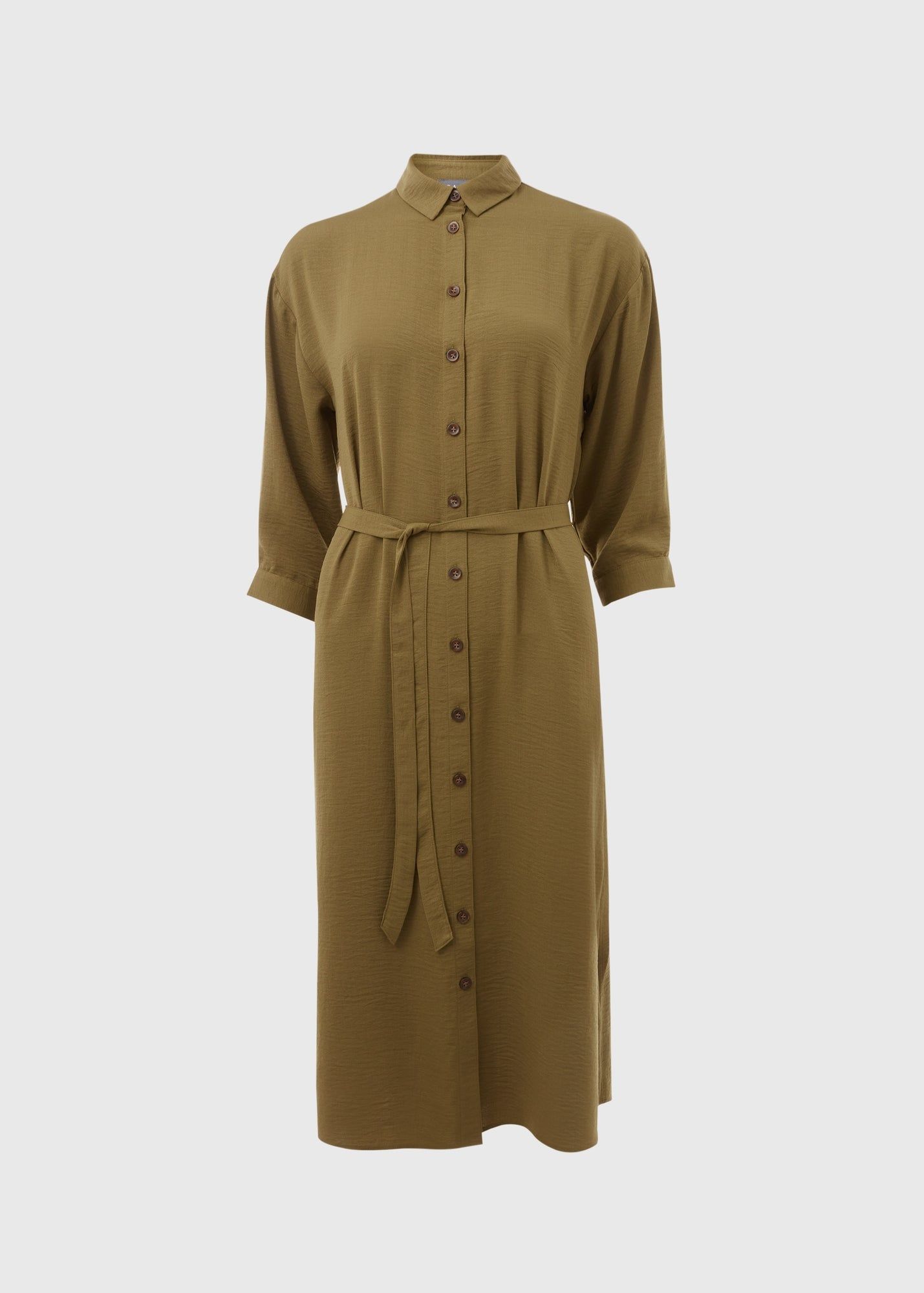 3/4 Midi Dress in Khaki