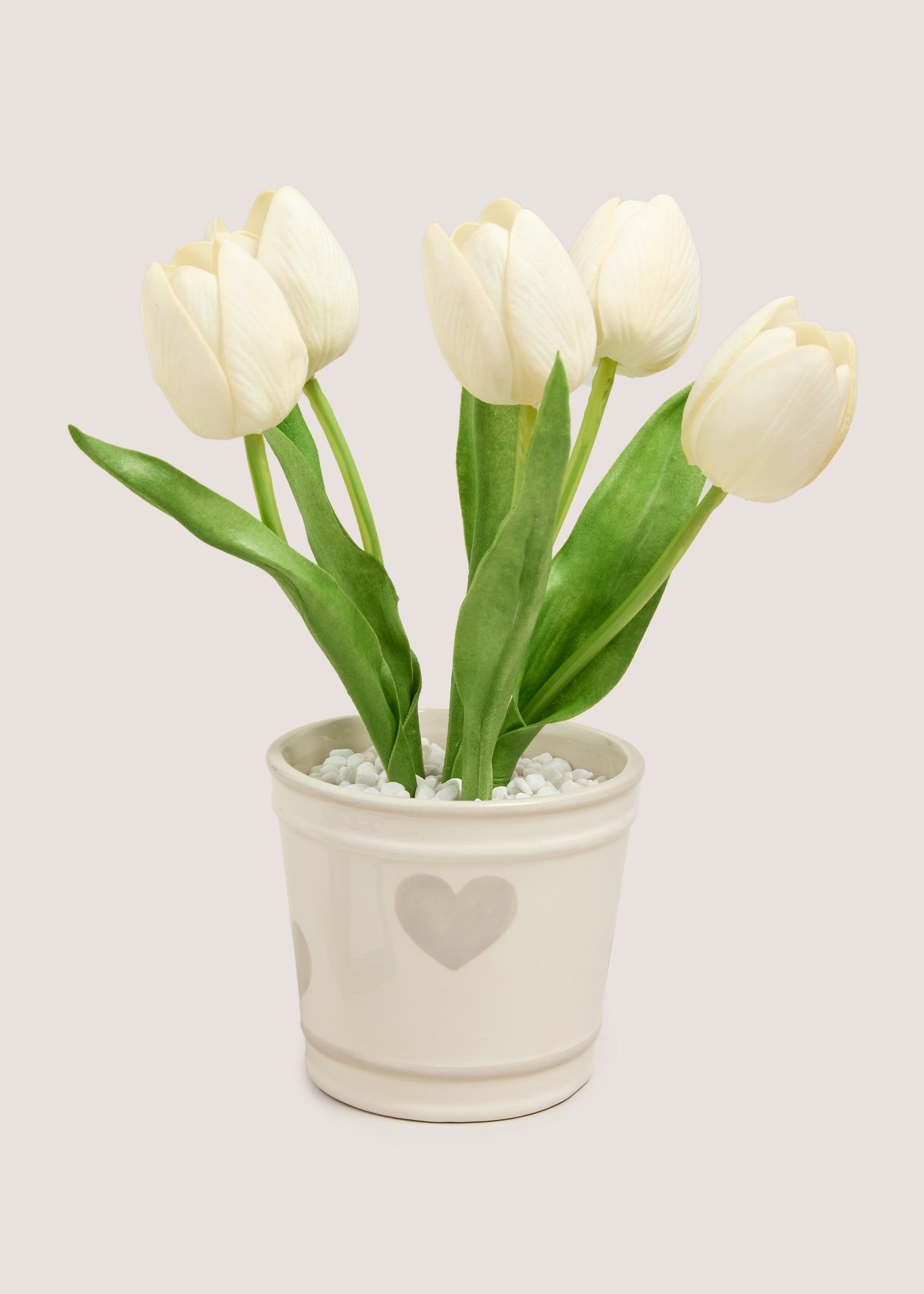 Tulips In A Heart Vase